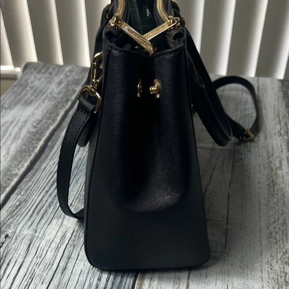 Michael Kors Sheila Large Satchel with Gold Color Accent